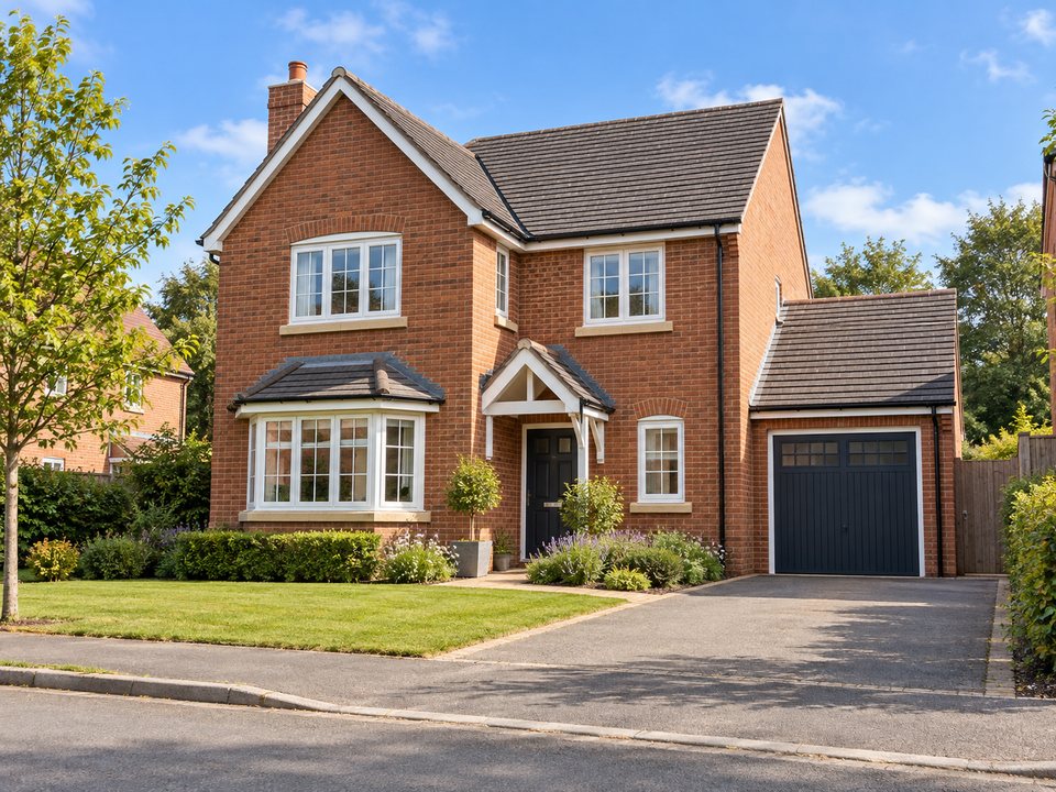 Illustrative red-brick house